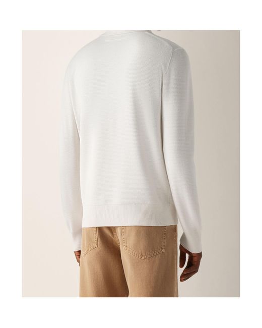 Zegna White Polo-Collar T-Shirt for men