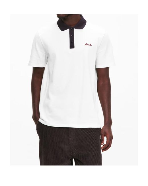 Moncler White Cc Polo Sn62 for men