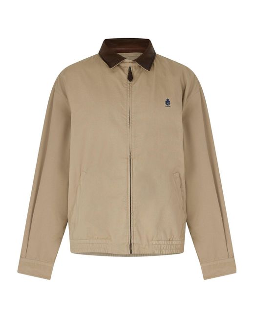 Prada Natural Zip-Up Bomber Jacket for men