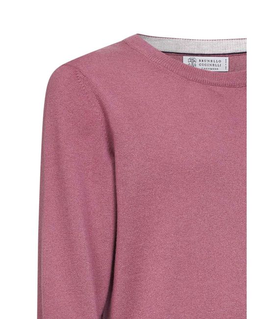 Brunello Cucinelli Pink Cashmere Knitwear for men