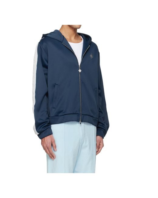 Casablanca Blue Logo Tape Zip Hoodie for men