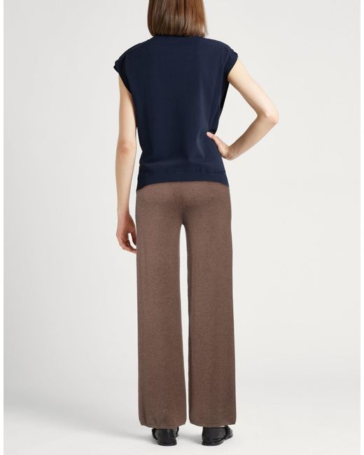 Max Mara Brown Loose Knitted Trousers