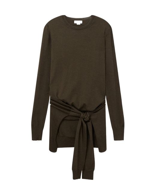 Stella McCartney Green Tie-Front Crewneck Jumper