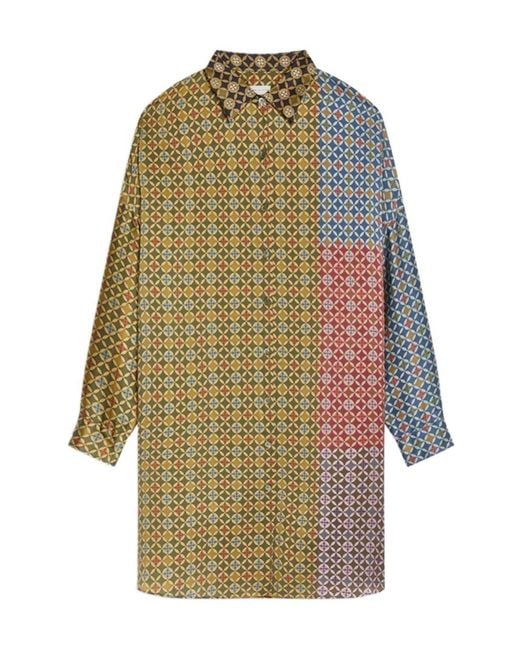 Dries Van Noten Multicolor Long Sleeve Dress