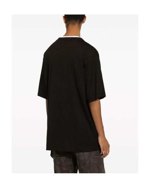 Dolce & Gabbana Black Oversized T-Shirt for men