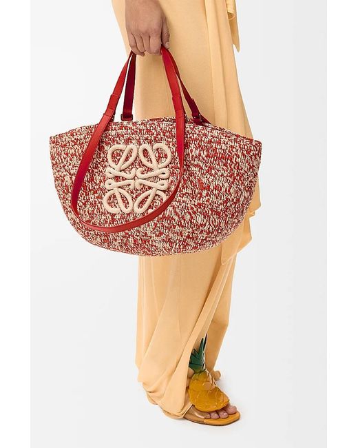 Loewe Red Logo Basket Bag