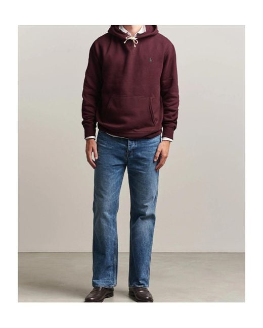 Polo Ralph Lauren Red Drawstring Hoodie for men