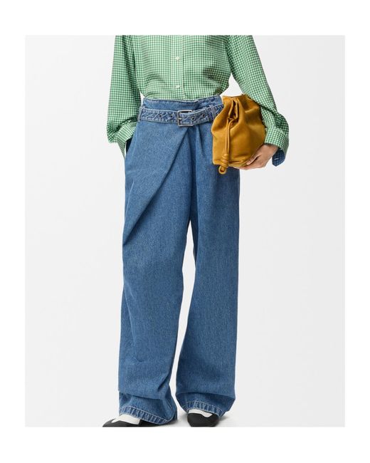 Loewe Blue Draped Jeans