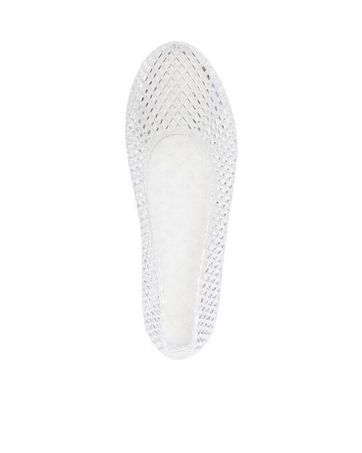 Ancient Greek Sandals White Iro Jelly Ballerina Shoes