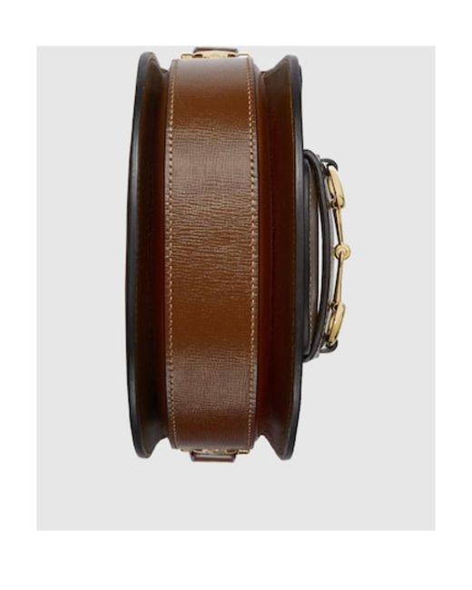 Gucci Brown 1955 Horsebit Mini Rounded Shoulder Bag
