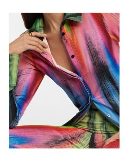 The Attico Multicolor Elton Printed Shirt Dress