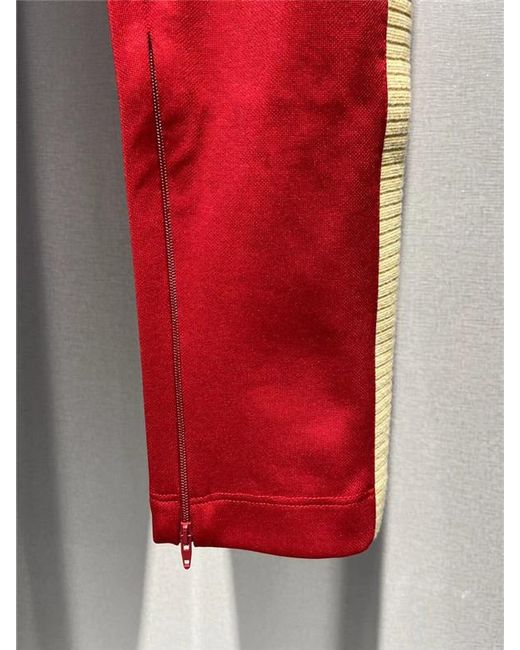 Gucci Red Side-Stripe Track Pants for men
