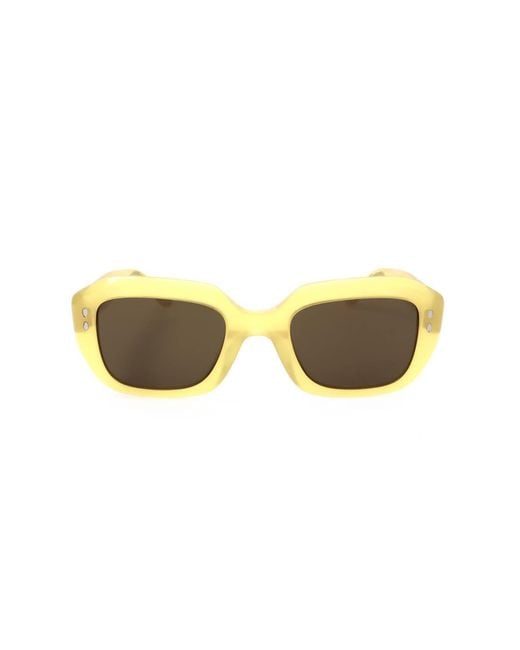 Isabel Marant Yellow Square Frame Sunglasses