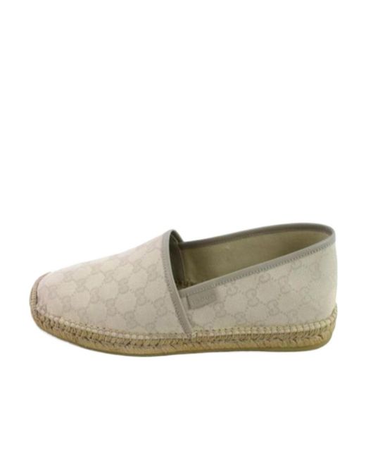 Gucci Gray Gg Chinese Straw Shoes