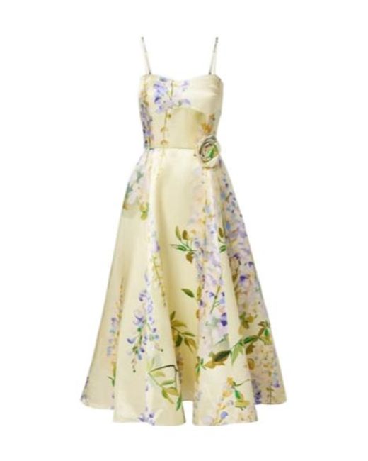 Leo White Mariela Linen And Silk Cocktail Dress