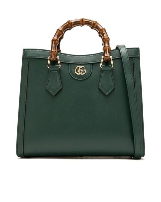 Gucci Green Diana Medium Top Handle Bag