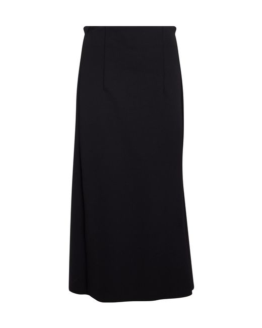 Philosophy Di Lorenzo Serafini Black High-Waist Midi Skirt