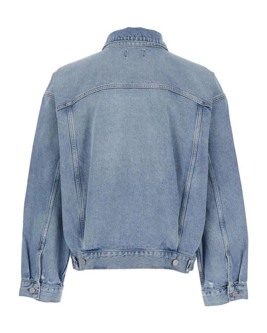 Agolde Blue Stefano Long Sleeved Denim Jacket for men