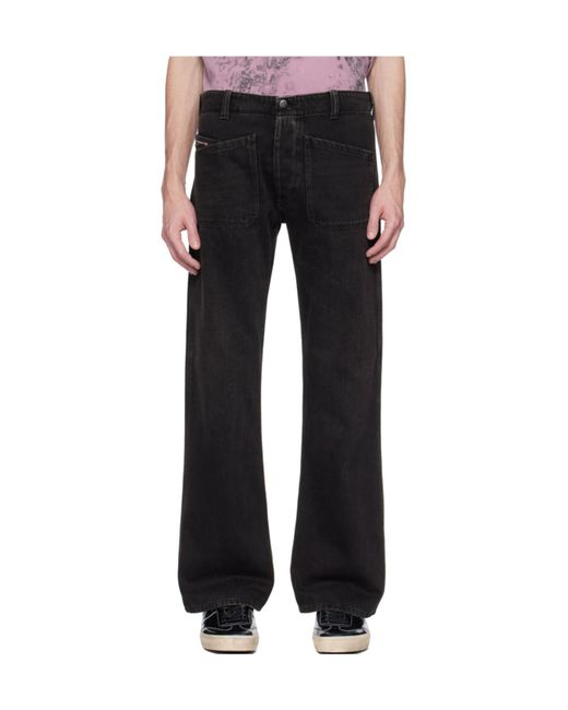 DIESEL Black D-Moorix Straight-Leg Jeans for men