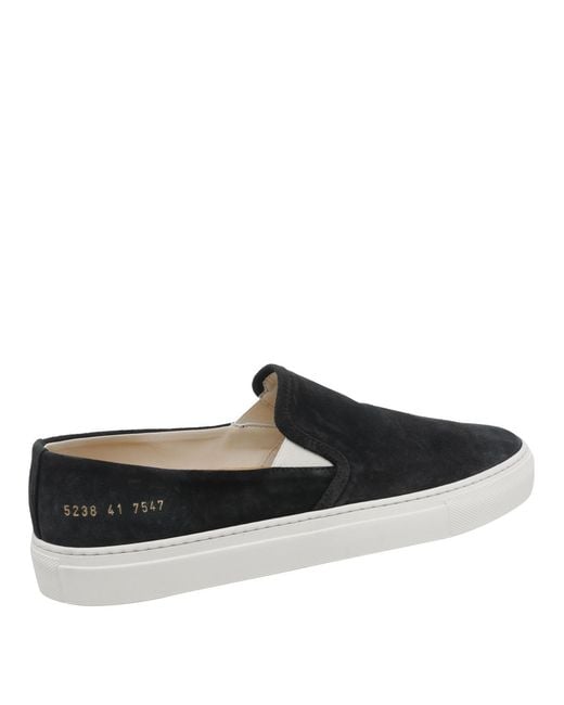 Common Projects Black Low-Top Minimalist Sneakers for men
