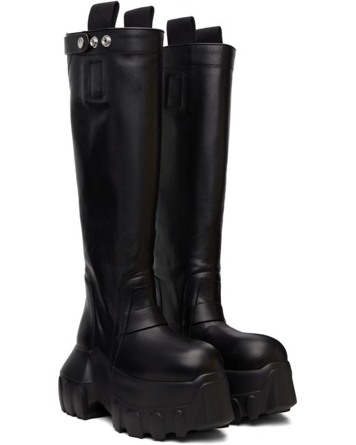 Rick Owens Black Round-Toed Boots