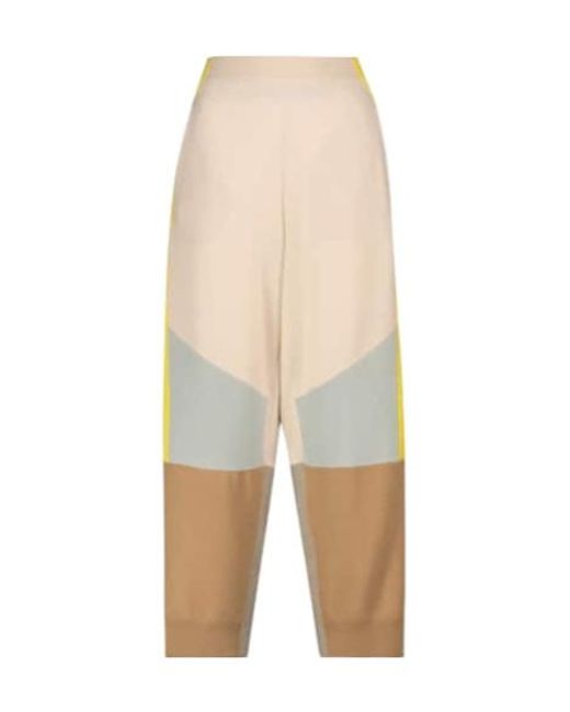 Stella McCartney White Wool High-Rise Straight Pants