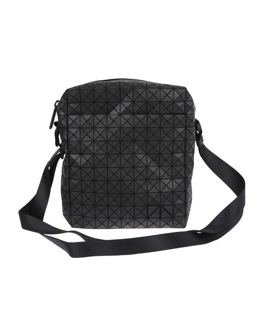 Issey Miyake Black Geometric Pattern Crossbody Bag for men