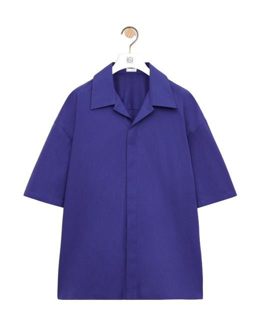Loewe Purple Short Sleeve Shirt for men