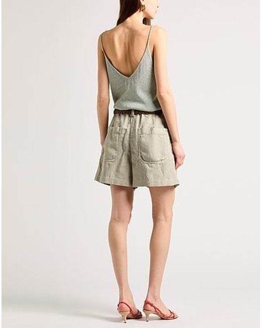 Brunello Cucinelli Natural Solid-Color Casual Shorts