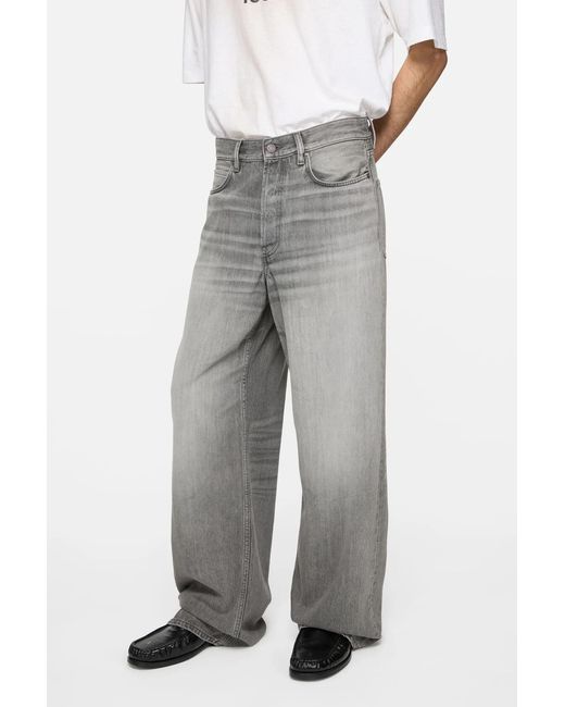 Acne Gray Loose Fit Jeans for men