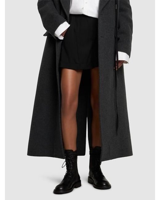 Ann Demeulemeester Black Round-Head Short Boots