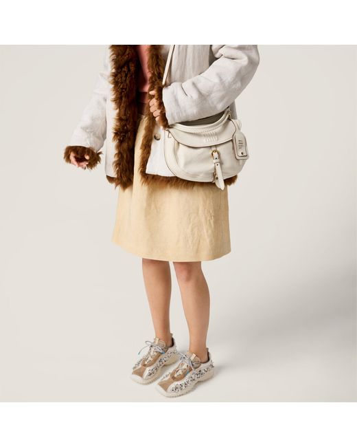 Miu Miu Natural Linen Skirt