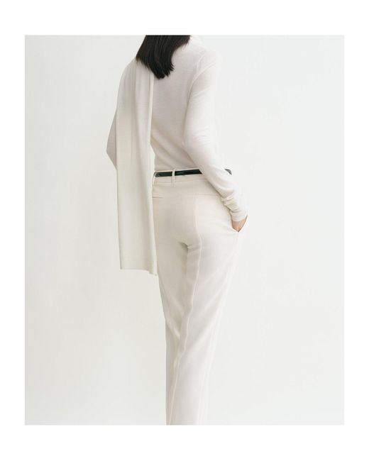 Totême White Totême Scarf Detailed Long-Sleeved Jumper