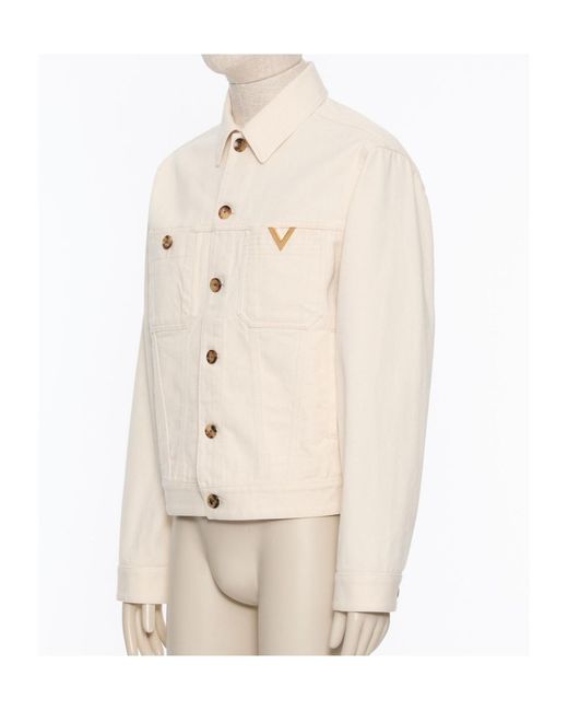 Valentino Natural Button-Up Long-Sleeved Jacket for men