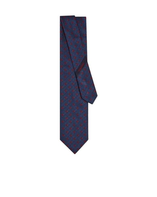 Ferragamo Blue Jacquard Tie for men