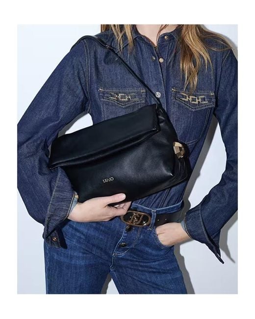 Liu Jo Black Medium Riccy Shoulder Bag