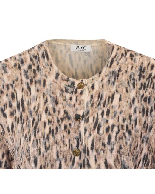 Liu Jo Multicolor Crew-Neck Cardigan