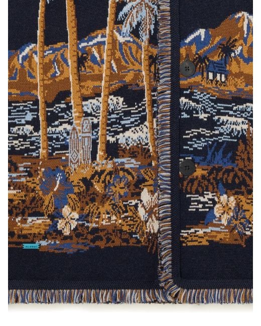Alanui Blue Diamond Head Cardigan for men