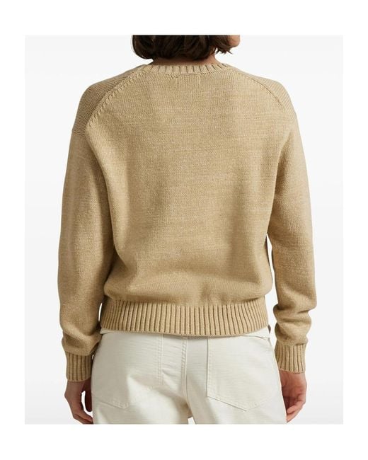 Polo Ralph Lauren White Polo Bear Intarsia-Knit Crewneck Jumper