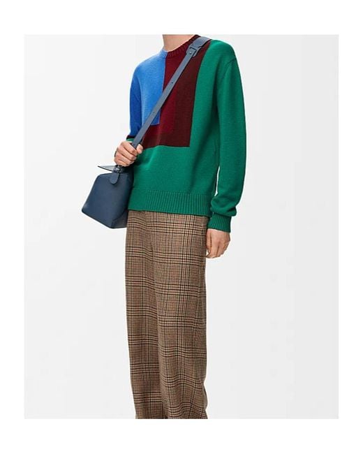 Loewe Green X Albers Homage To The Square Knitted Jumper for men