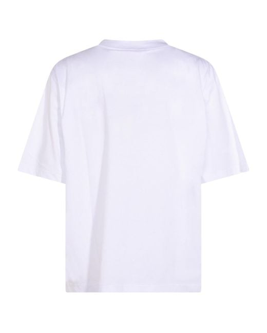 Marni White Logo Printed T-Shirt for men