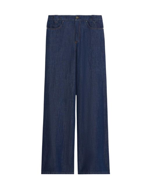iBlues Blue Wide-Leg Jeans