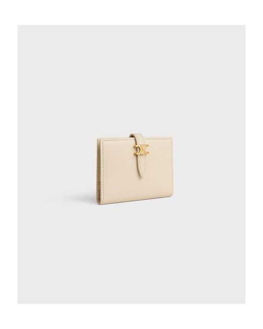 Céline Natural Bi-Fold Card Holder Triomphe Pontet