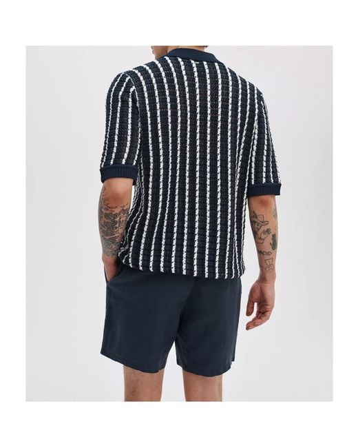 Rag & Bone Blue Pleated Shorts for men