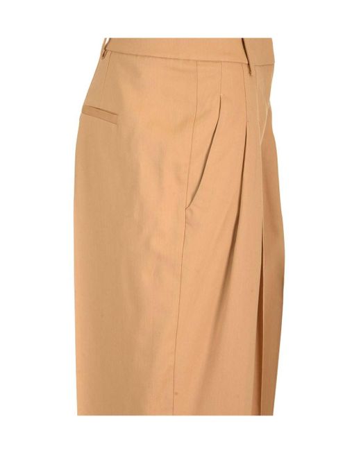 Forte_forte Natural Pleated Twill Pants