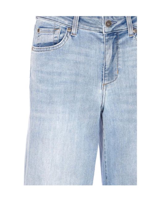 Liu Jo Blue Logo-Patch Jeans