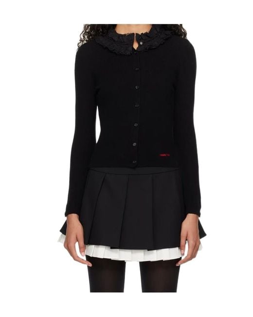 ShuShu/Tong Black Lace Knitted Cardigan