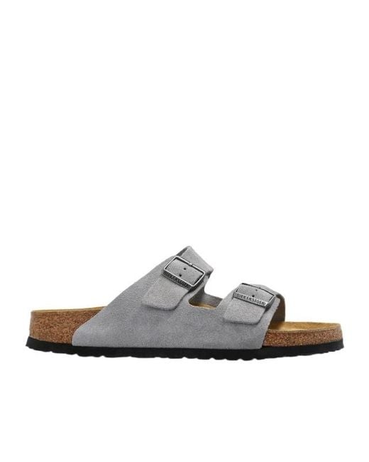 Birkenstock White Arizona Buckle-Fastening Sandals for men