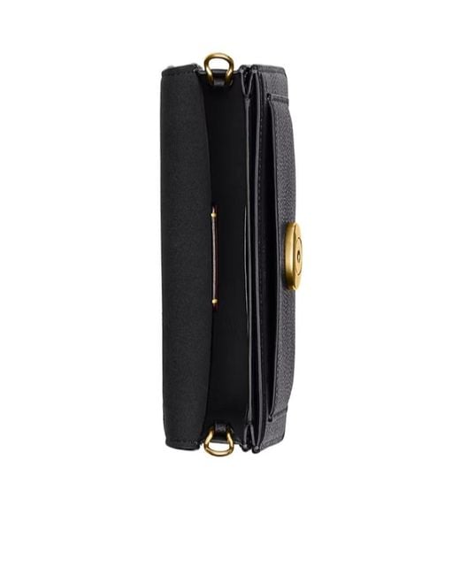 COACH Black Logo Plaque Chain Crossbody Bag