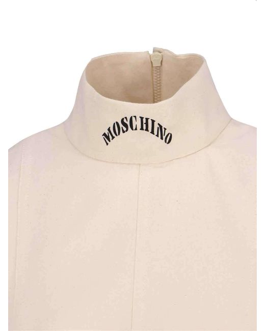 Moschino White High Neck Sleeveless Top